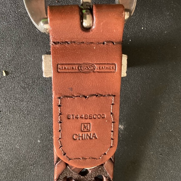 S M 34 Silver Buckle OSSI Braided Leather Western Belt - Picture 6 of 12